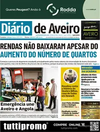 Capa do Diário de Aveiro de terça-feira, 25 de agosto de 2026