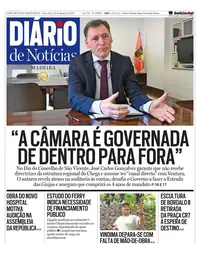 Capa do Diário de Notícias da Madeira de terça-feira, 25 de agosto de 2026