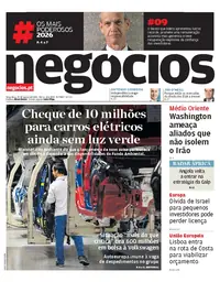 Capa do Jornal de Negócios de terça-feira, 25 de agosto de 2026