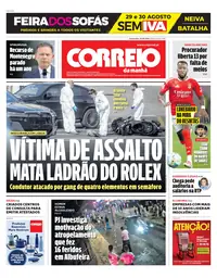 Capa do Correio da Manhã de quarta-feira, 26 de agosto de 2026