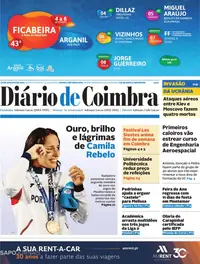 Capa do Diário de Coimbra de quarta-feira, 26 de agosto de 2026