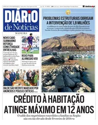 Capa do Diário de Notícias da Madeira de quarta-feira, 26 de agosto de 2026