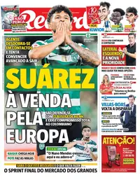 Capa do Record de quarta-feira, 26 de agosto de 2026