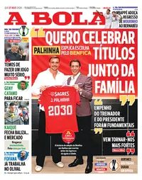 Capa do A Bola de quinta-feira, 27 de agosto de 2026