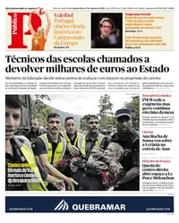 Capa do Público de quinta-feira, 27 de agosto de 2026