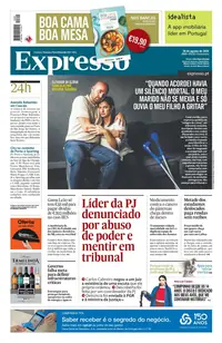 Capa do Expresso de sexta-feira, 28 de agosto de 2026