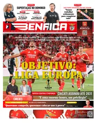 Capa do O Benfica de sexta-feira, 28 de agosto de 2026