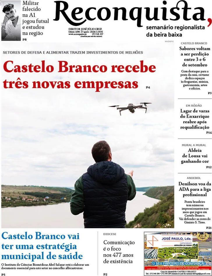Capa do Reconquista de sexta-feira, 28 de agosto de 2026