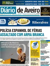 Capa do Diário de Aveiro de sábado, 29 de agosto de 2026