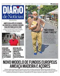Capa do Diário de Notícias da Madeira de sábado, 29 de agosto de 2026