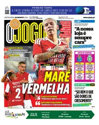 Capa do O Jogo de sábado, 29 de agosto de 2026
