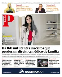 Capa do Público de sábado, 29 de agosto de 2026