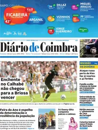 Capa do Diário de Coimbra de domingo, 30 de agosto de 2026