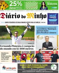 Capa do Diário do Minho de domingo, 30 de agosto de 2026