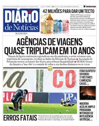 Capa do Diário de Notícias da Madeira de segunda-feira, 31 de agosto de 2026