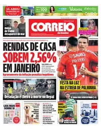 Capa do Correio da Manhã de terça-feira, 1 de setembro de 2026