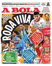 Capa do A Bola de quarta-feira, 2 de setembro de 2026