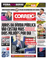 Capa do Correio da Manhã de quarta-feira, 2 de setembro de 2026