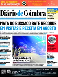 Capa do Diário de Coimbra de quarta-feira, 2 de setembro de 2026