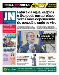 Capa do Jornal de Notícias de quarta-feira, 2 de setembro de 2026