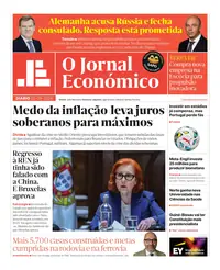 Capa do Jornal Económico de quarta-feira, 2 de setembro de 2026