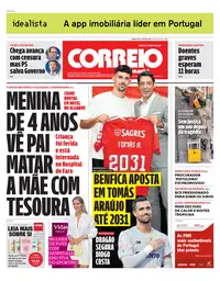 Capa do Correio da Manhã de quinta-feira, 3 de setembro de 2026
