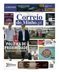 Capa do Correio do Minho de quinta-feira, 3 de setembro de 2026