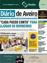Capa do Diário de Aveiro de quinta-feira, 3 de setembro de 2026
