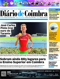 Capa do Diário de Coimbra de quinta-feira, 3 de setembro de 2026