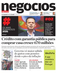 Capa do Jornal de Negócios de quinta-feira, 3 de setembro de 2026