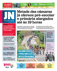 Capa do Jornal de Notícias de quinta-feira, 3 de setembro de 2026