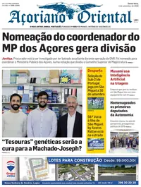 Capa do Açoriano Oriental de sexta-feira, 4 de setembro de 2026
