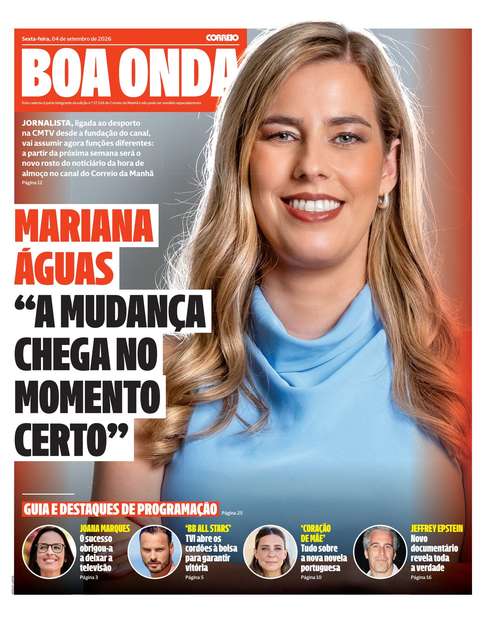 Capa do Boa Onda de sexta-feira, 4 de setembro de 2026