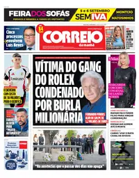 Capa do Correio da Manhã de sexta-feira, 4 de setembro de 2026