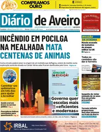 Capa do Diário de Aveiro de sexta-feira, 4 de setembro de 2026