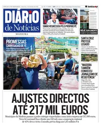 Capa do Diário de Notícias da Madeira de sexta-feira, 4 de setembro de 2026