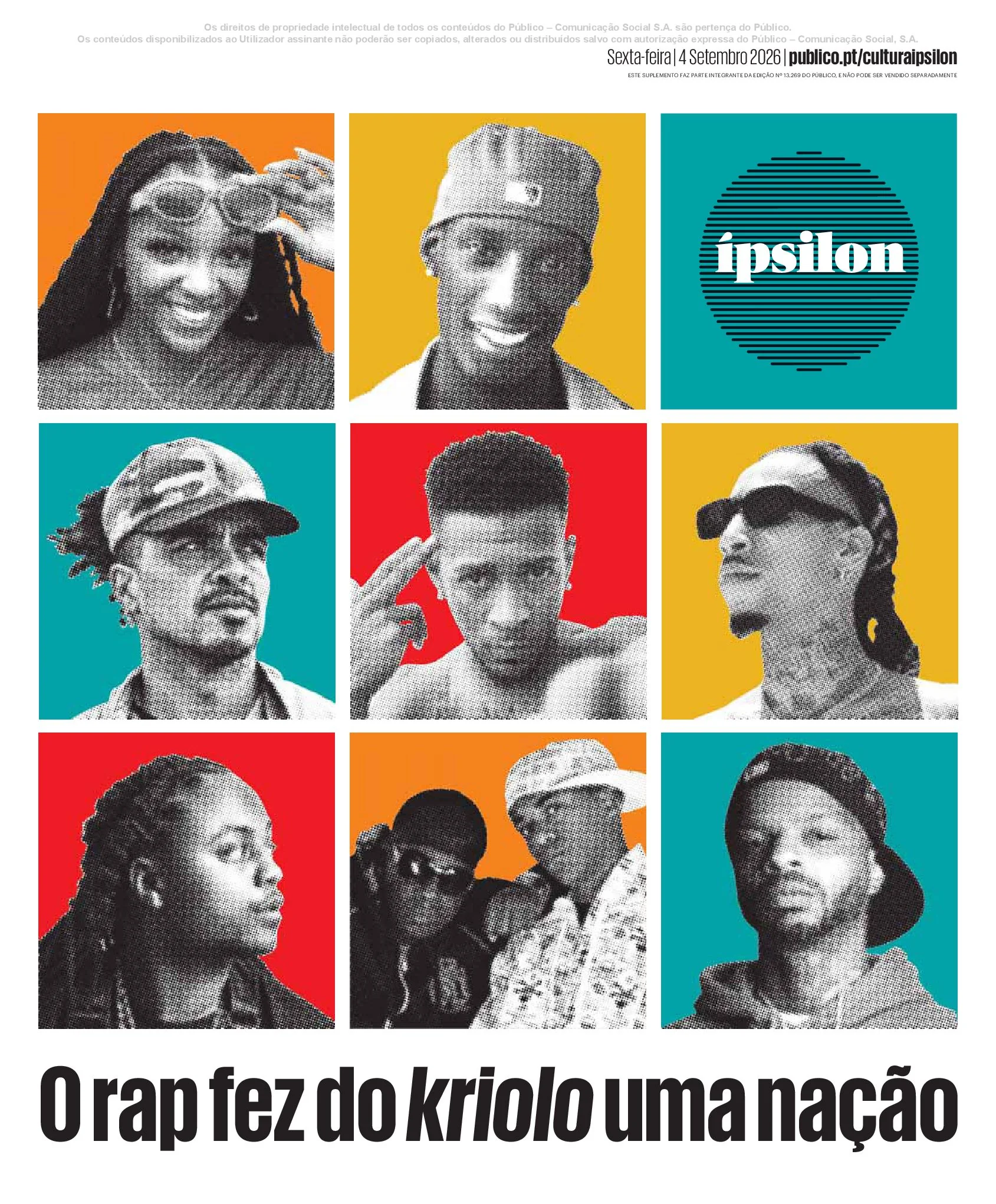 Capa do Ípsilon de sexta-feira, 4 de setembro de 2026