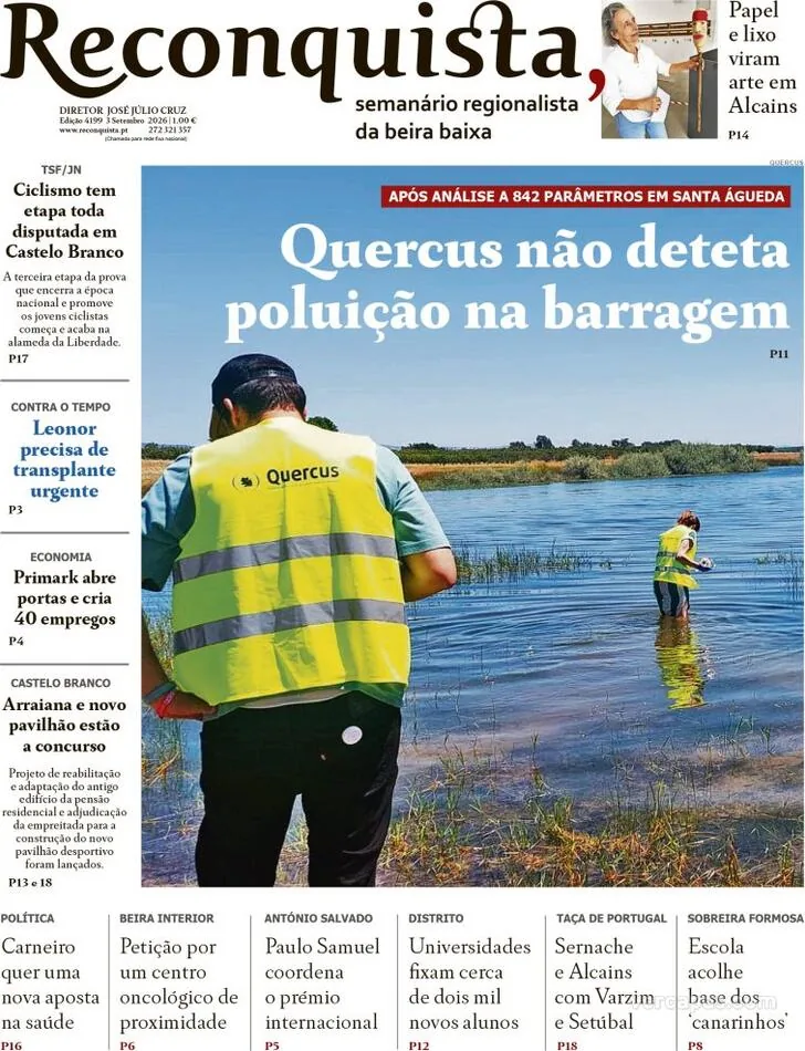 Capa do Reconquista de sexta-feira, 4 de setembro de 2026