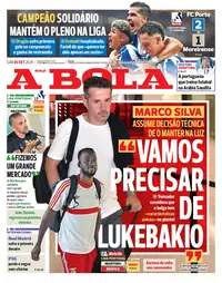 Capa do A Bola de sábado, 5 de setembro de 2026