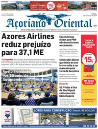 Capa do Açoriano Oriental de sábado, 5 de setembro de 2026