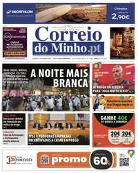 Capa do Correio do Minho de sábado, 5 de setembro de 2026