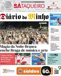 Capa do Diário do Minho de sábado, 5 de setembro de 2026