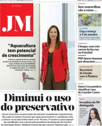 Capa do Jornal da Madeira de sábado, 5 de setembro de 2026