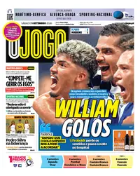 Capa do O Jogo de sábado, 5 de setembro de 2026