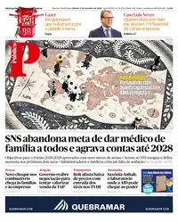Capa do Público de sábado, 5 de setembro de 2026