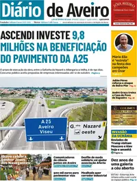 Capa do Diário de Aveiro de domingo, 6 de setembro de 2026