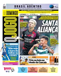 Capa do O Jogo de domingo, 6 de setembro de 2026