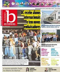 Capa do Diário As Beiras de segunda-feira, 7 de setembro de 2026