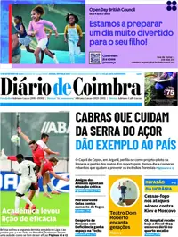 Capa do Diário de Coimbra de segunda-feira, 7 de setembro de 2026