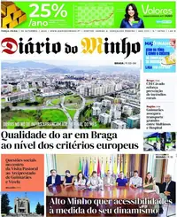 Capa do Diário do Minho de quarta-feira, 9 de setembro de 2026